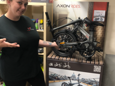 Axon Electric Folding Bikes on Display